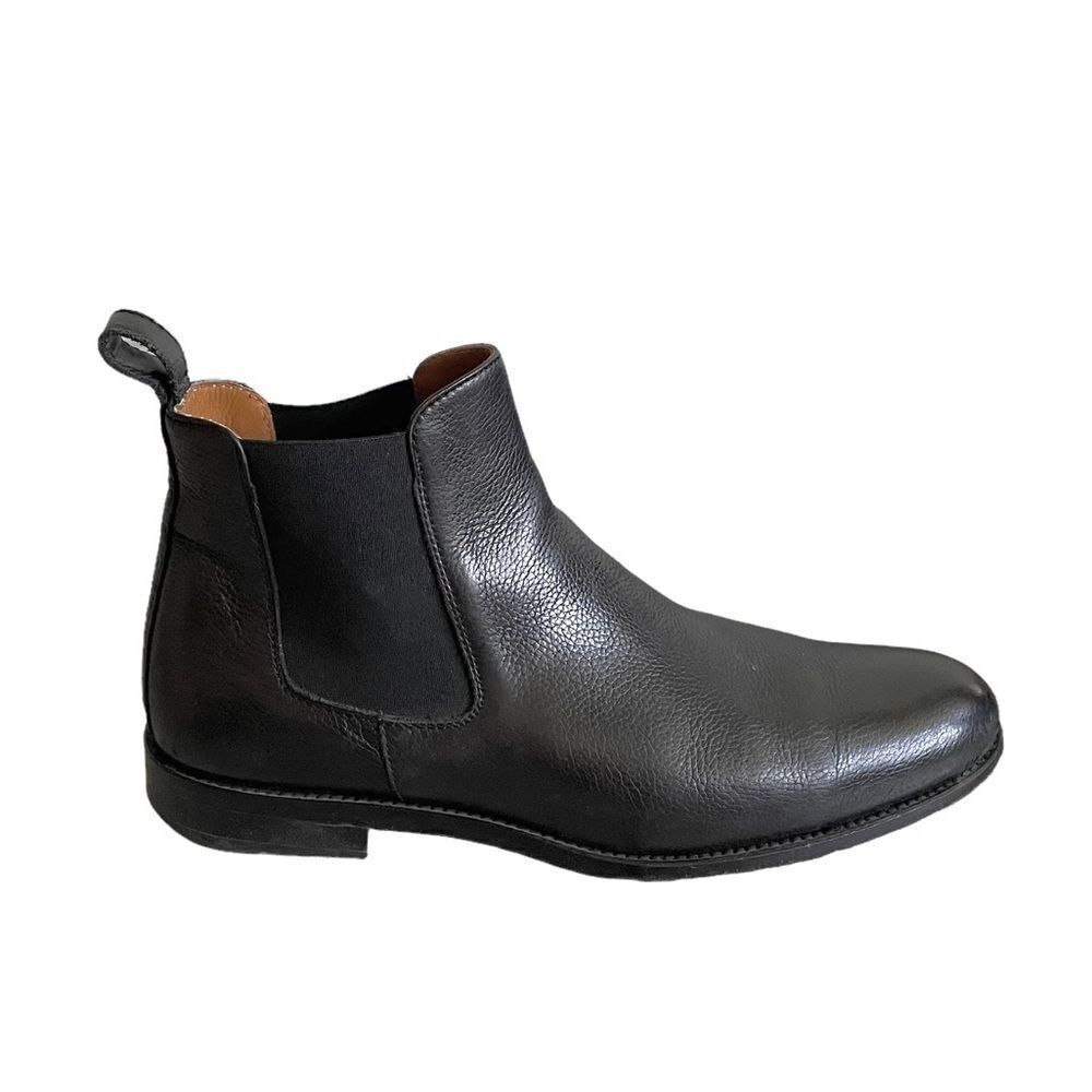 Taft Men’s Black Leather Chelsea Pull-On Ankle Boots Handcrafted In Spain 40